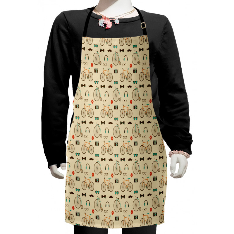 Hipster Nostalgic Kids Apron