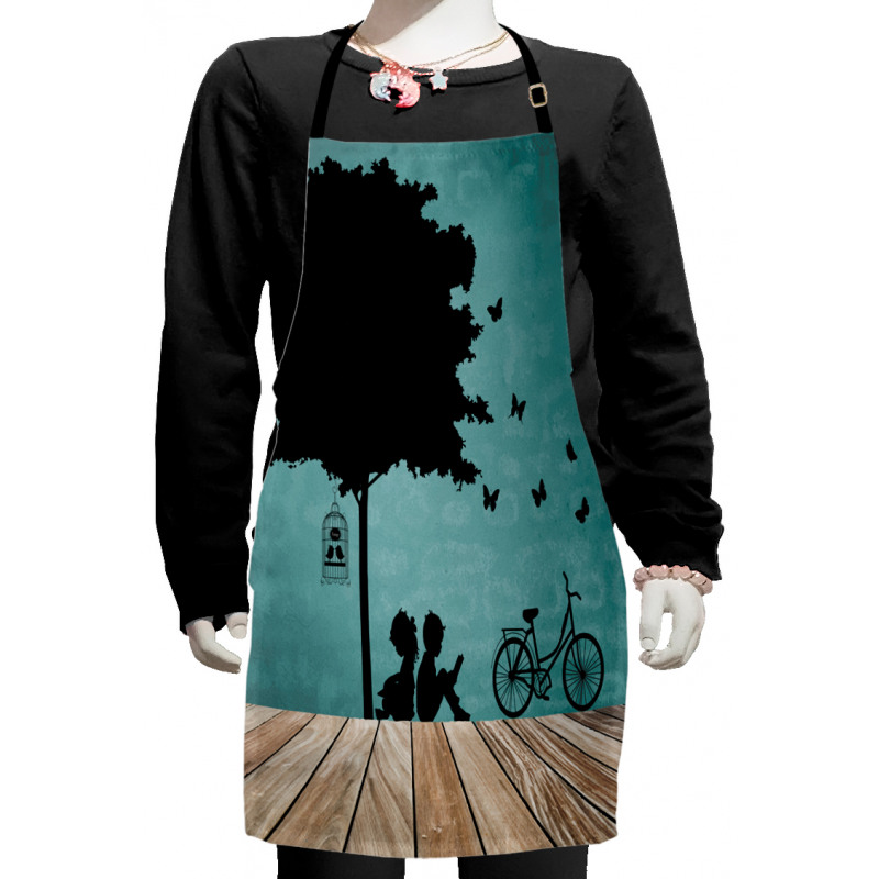 Boy and Girl Under a Tree Kids Apron