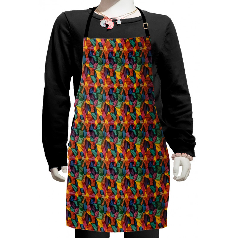 Colorful Abstract Leaf Kids Apron