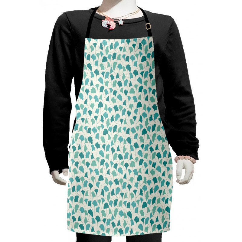 Pastel Ginkgo Leaves Kids Apron