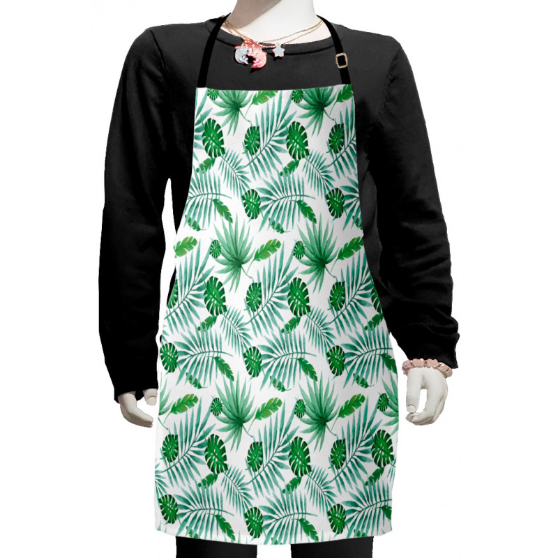 Watercolor Leafage Kids Apron