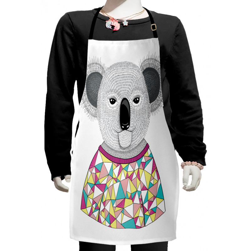 Hipster Animal Shirt Kids Apron