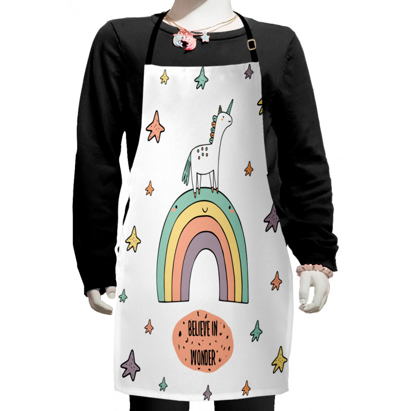 Rainbow Colorful Stars Kids Apron