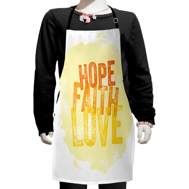 Grunge Faith and Love Kids Apron