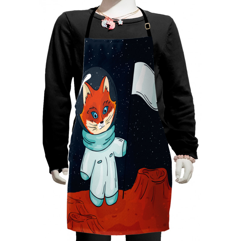 Fox Cosmonaut Space Kids Apron