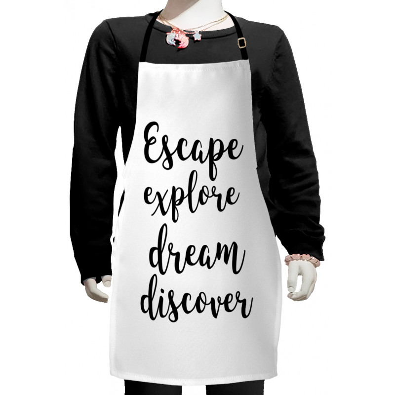 Brush Calligraphy Dream Kids Apron