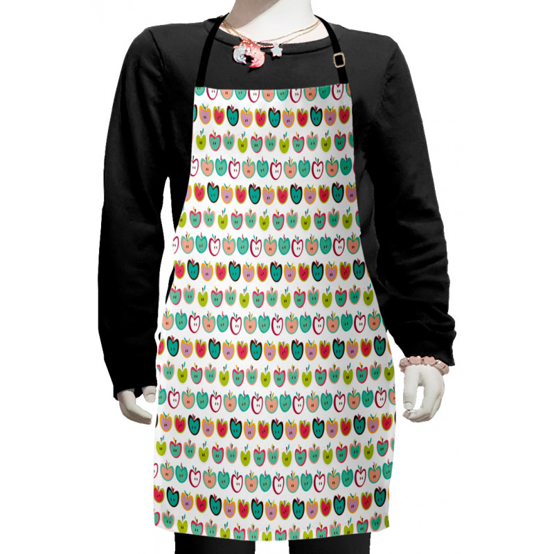 Retro Fruit Kids Pattern Kids Apron