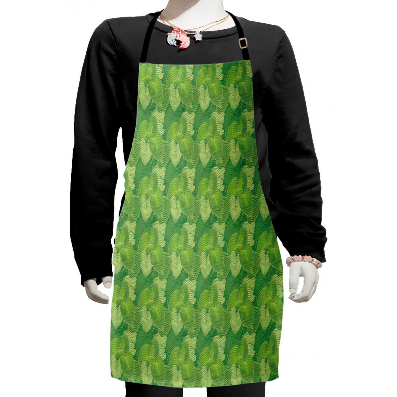 Abstract Hosta Plants Kids Apron