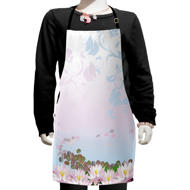 Water Lilies Pattern Kids Apron