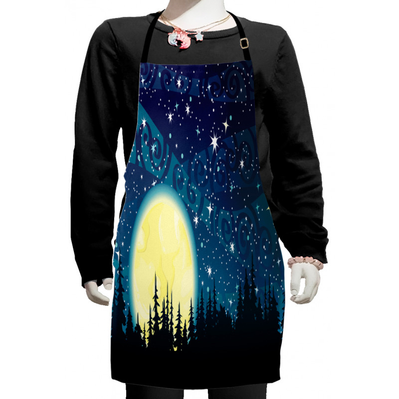 Moon over Forest Kids Apron