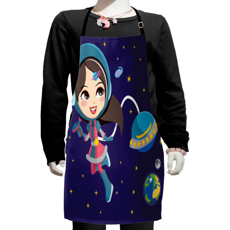 Little Girl in Space Kids Apron