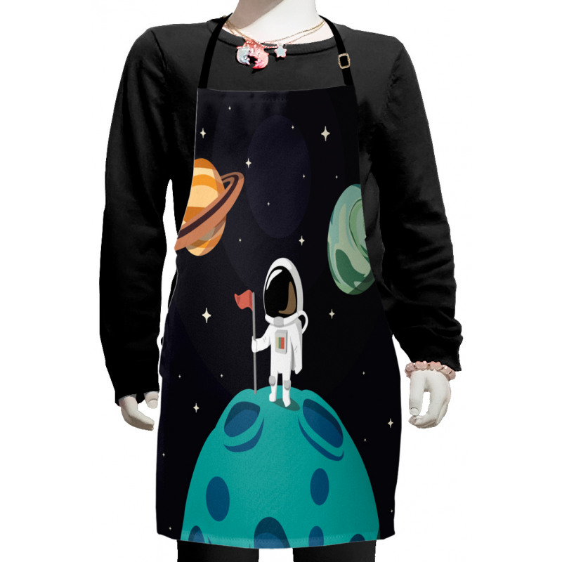 Galaxy Adventure Cartoon Kids Apron