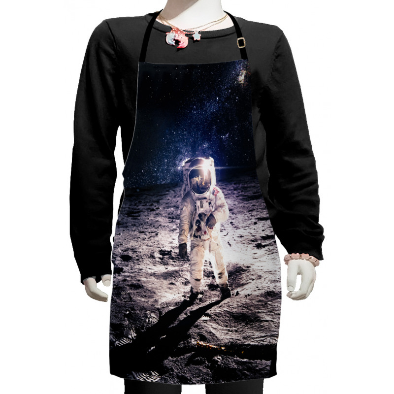 Astronaut on the Moon Kids Apron