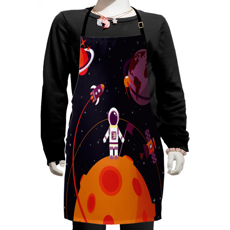 Astronaut Moon Rockets Kids Apron