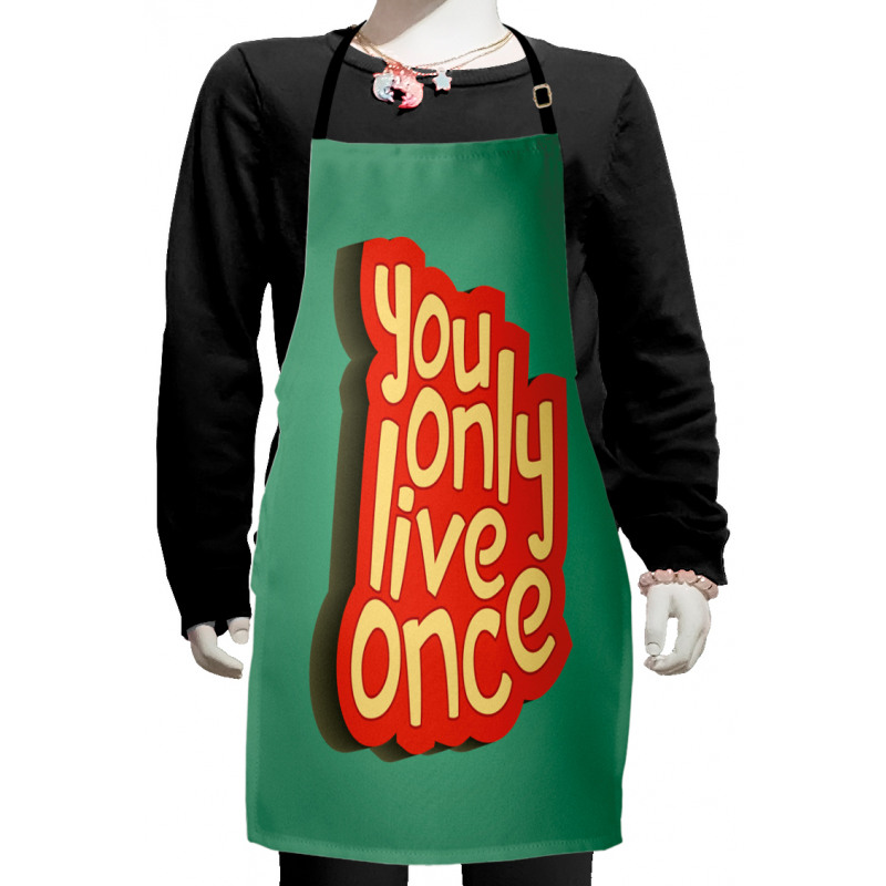 Retro Inspirational Words Kids Apron