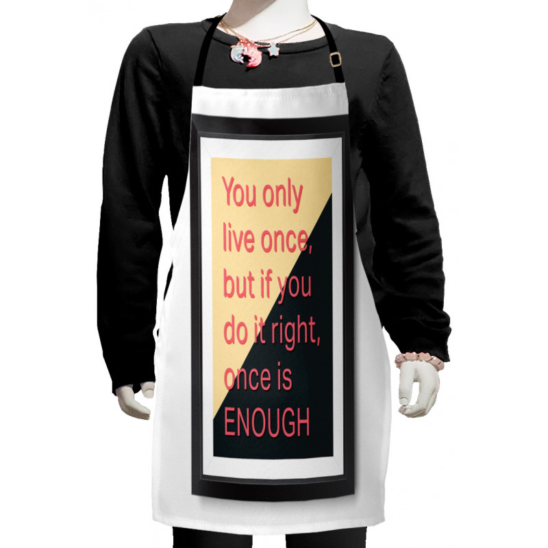 Motivational Poster Design Kids Apron