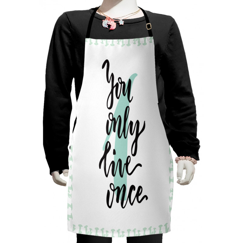 Hand Lettering Calligraphy Kids Apron