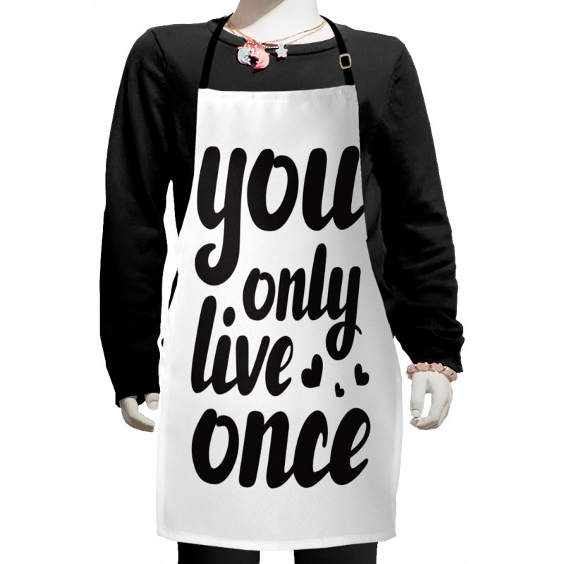 You Only Live Once Words Kids Apron