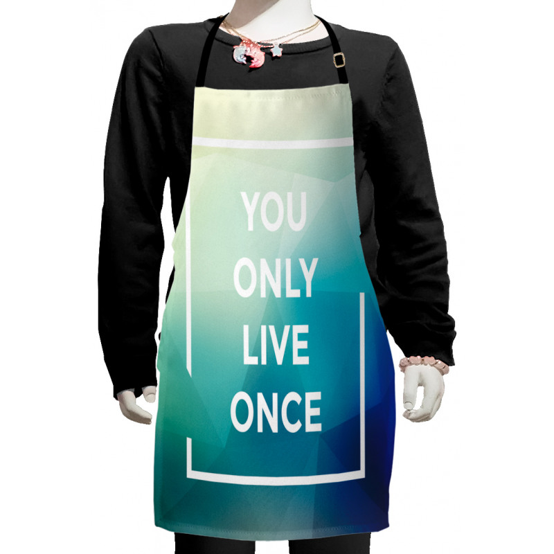 Typographic Message Design Kids Apron