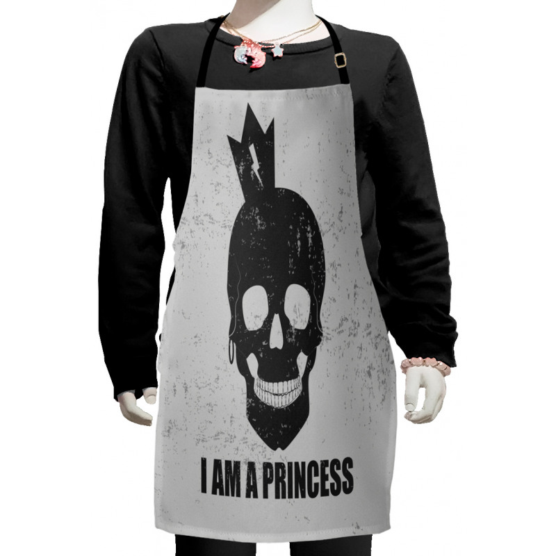 Skull in Crown Kids Apron