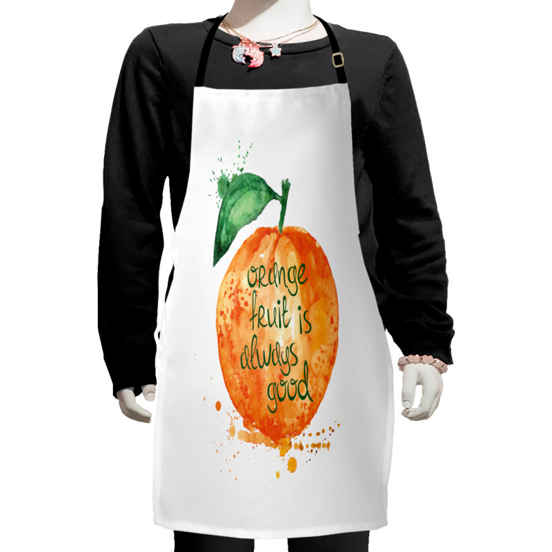 Brush Strokes Orange Kids Apron