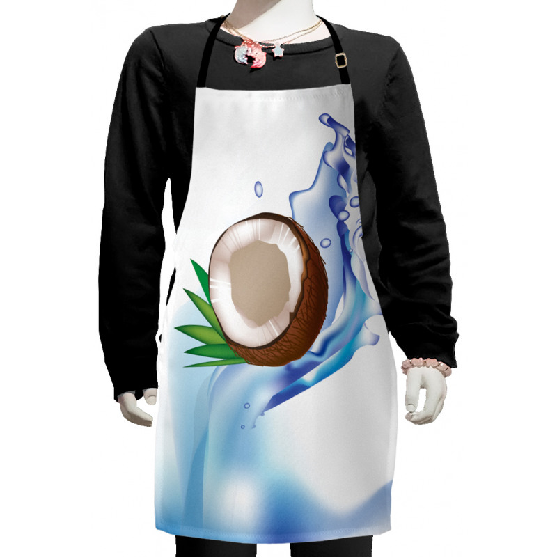 Broken Coconut and Leaves Kids Apron