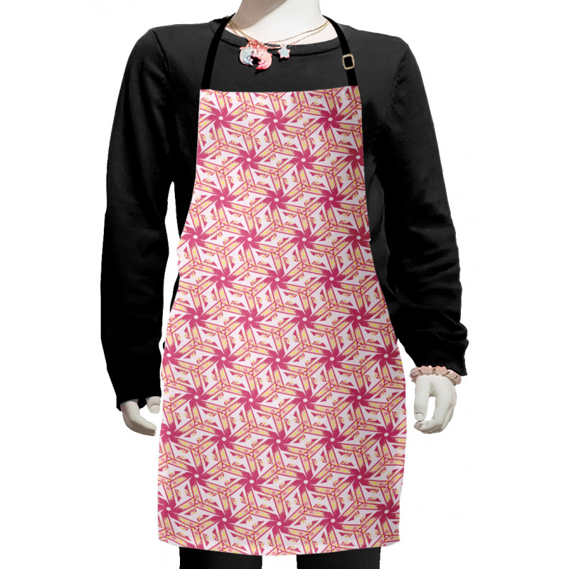 Floral Grunge Retro Kids Apron