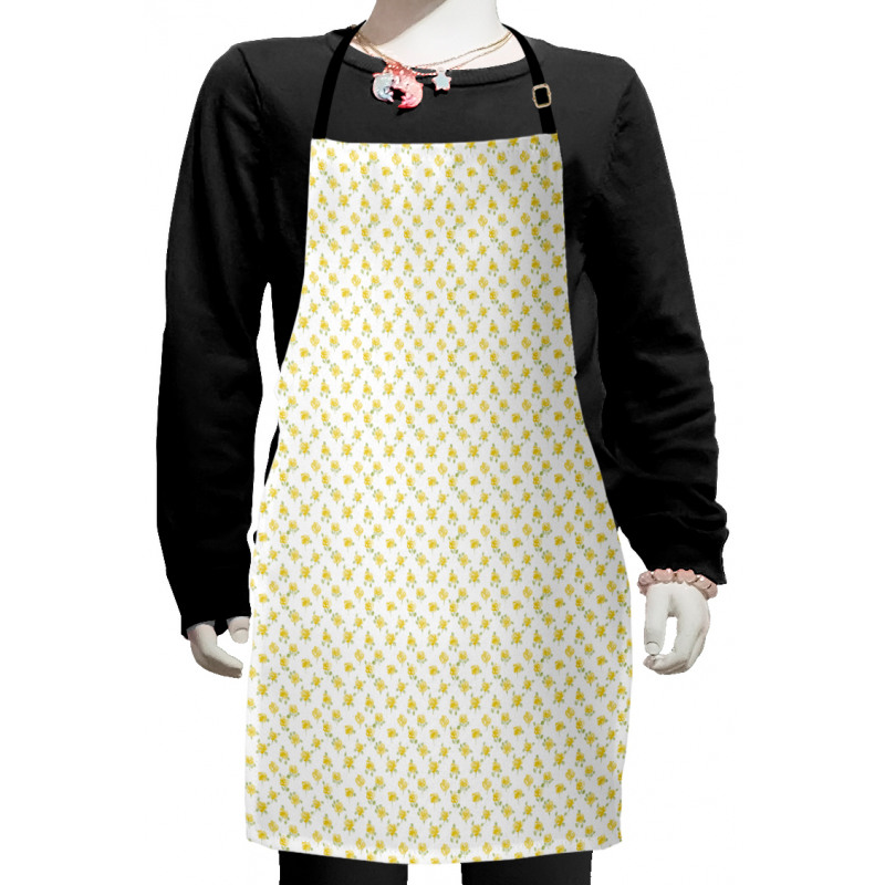 Blooming Rose Branches Kids Apron