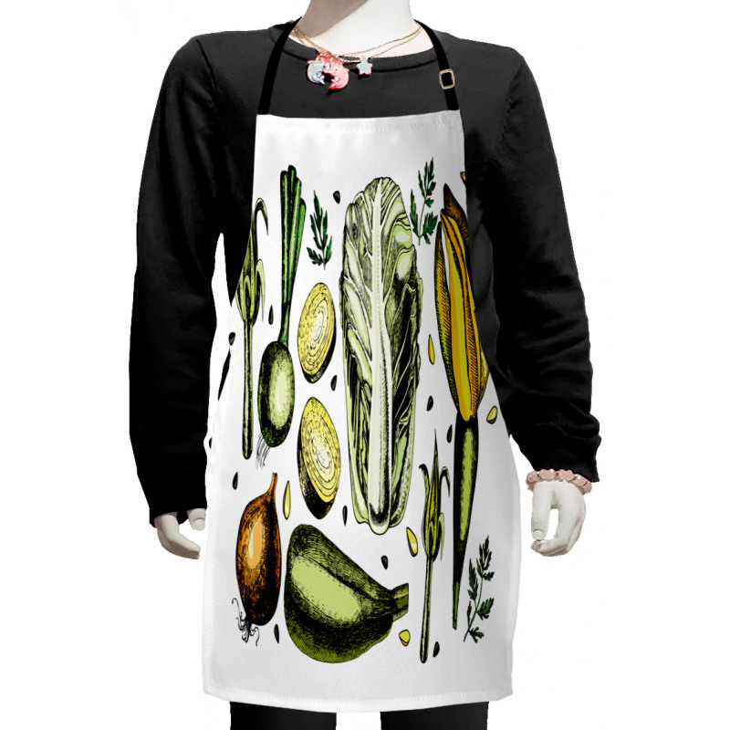 Vegan Diet Theme Kids Apron