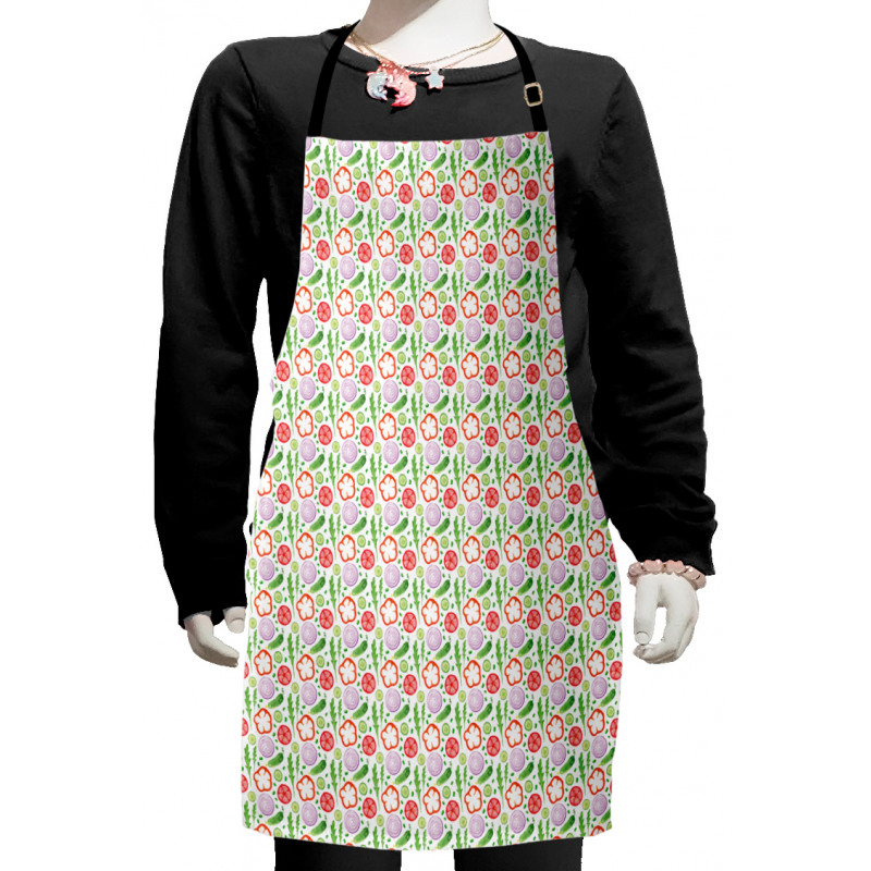 Watercolor Food Kids Apron