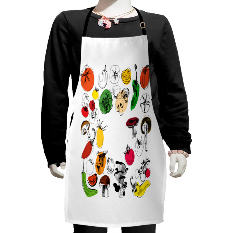 Doodle Food Artwork Kids Apron