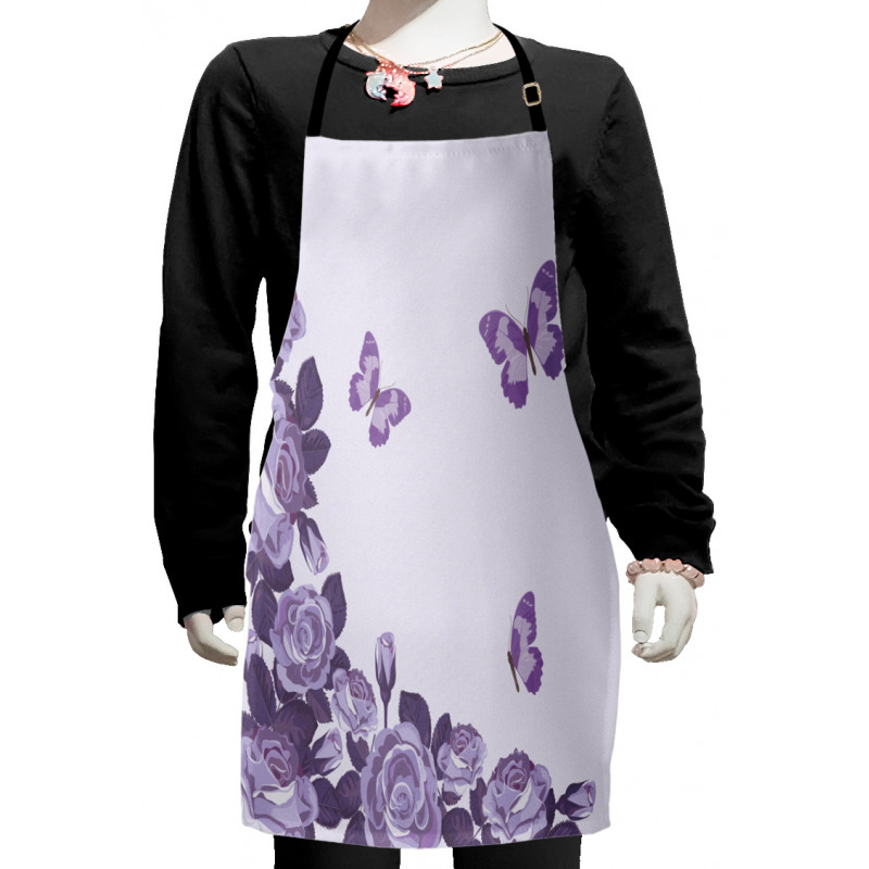 Bridal Roses Butterflies Kids Apron