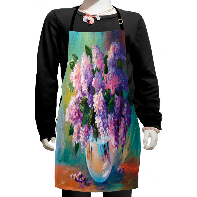 Oil Painting Flowers Art Kids Apron