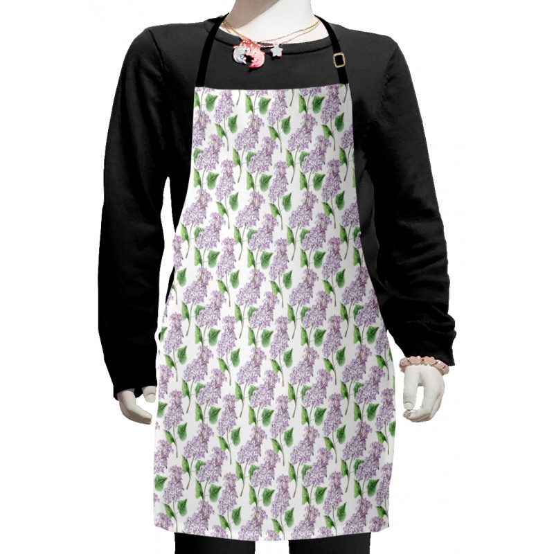 Watercolor Herbal Bunch Kids Apron