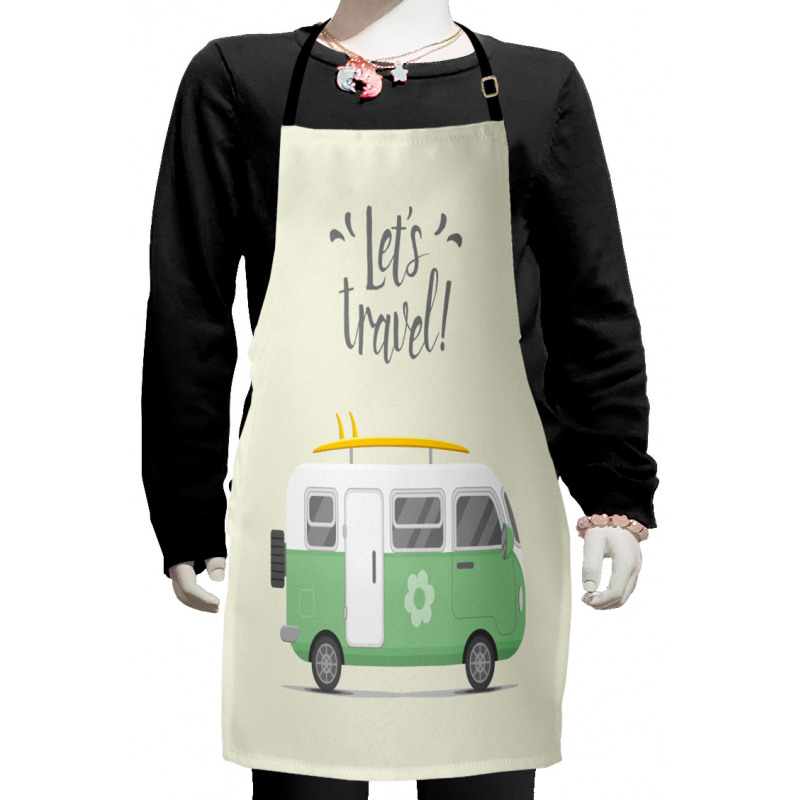 Lets Travel Message Kids Apron