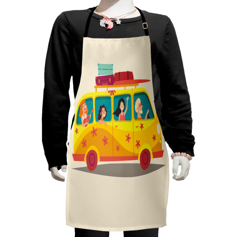 Hippies on Summer Van Kids Apron