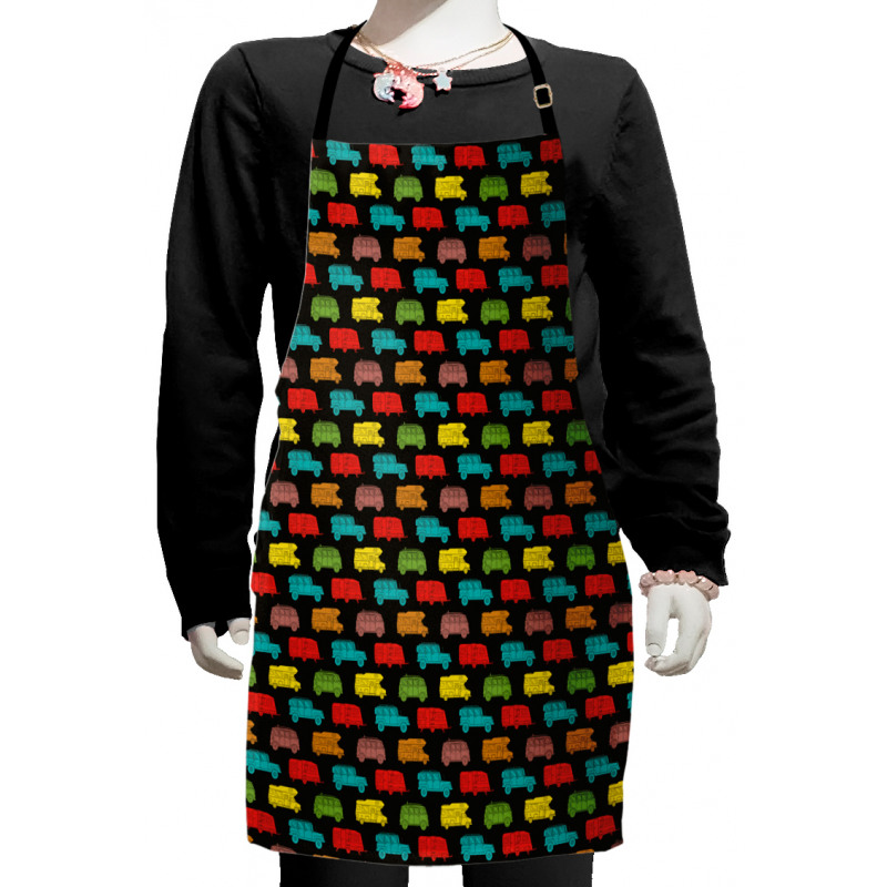 Colorful Van Bus Trailer Kids Apron