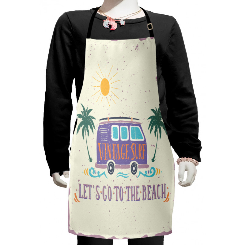 Grunge Beach Words Kids Apron