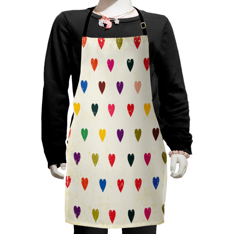 Distressed Hearts Love Kids Apron