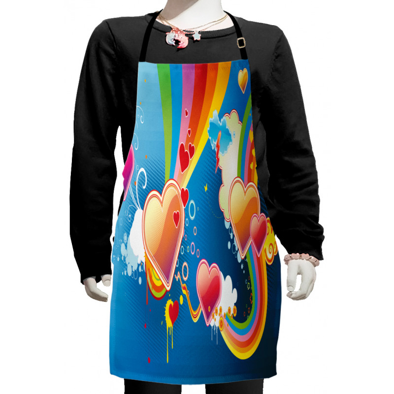 Funky Hearts Kids Apron