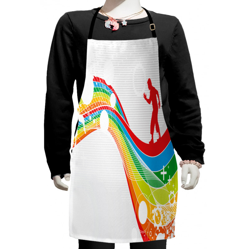 Men on a Wave Kids Apron