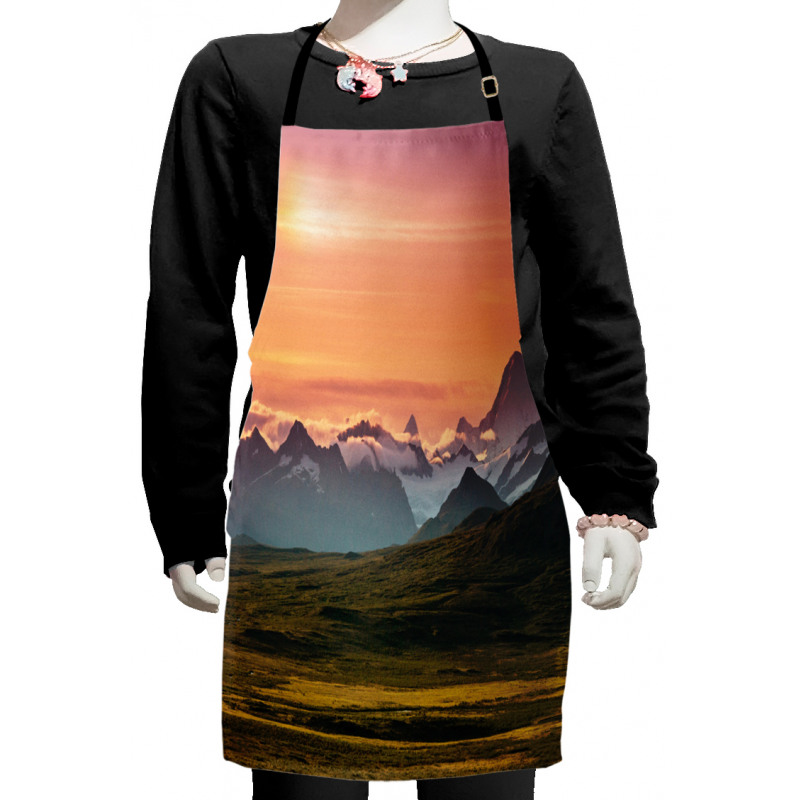 Mountains and Sunset Kids Apron