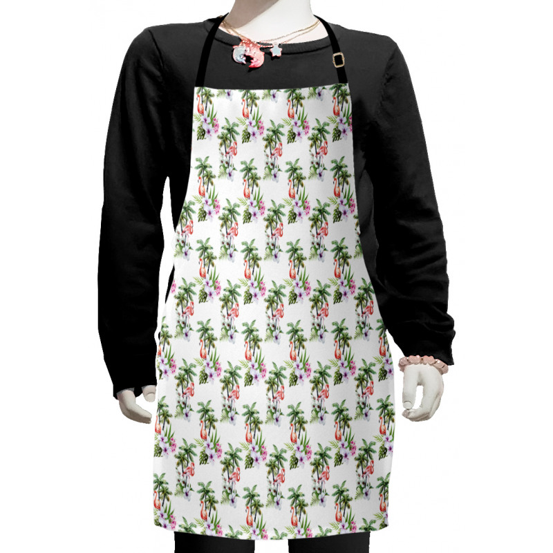 Watercolor Birds Flora Kids Apron