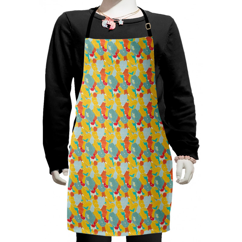 Spring Nature Poppies Kids Apron