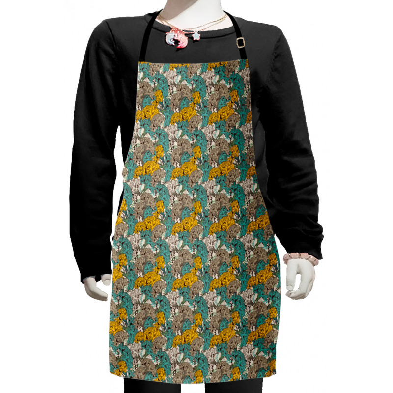 Blossoming Carnations Kids Apron