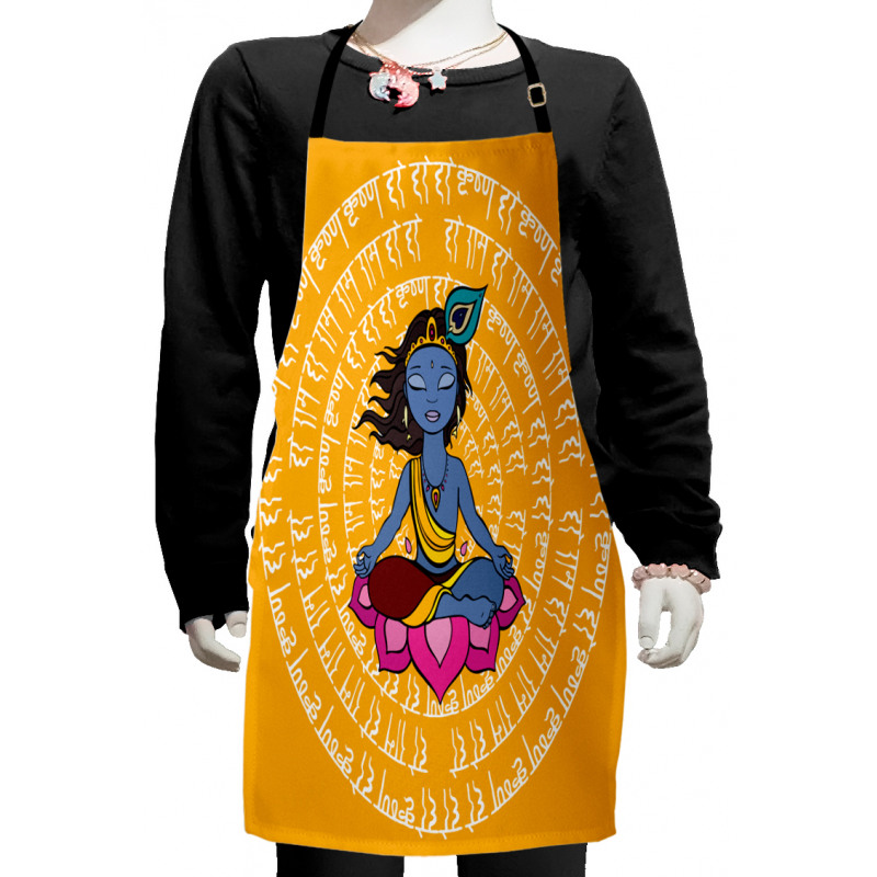 Ancient Calligraphy Circle Kids Apron