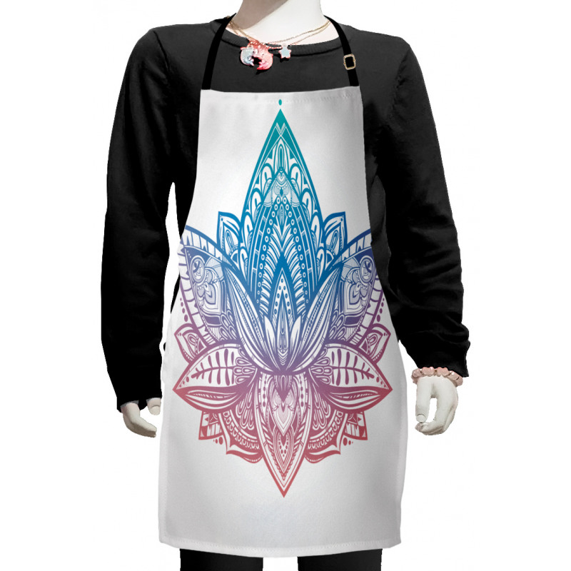 Tribal Boho Lotus Flower Kids Apron