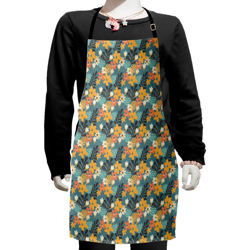 Abstract Garden Doodle Kids Apron