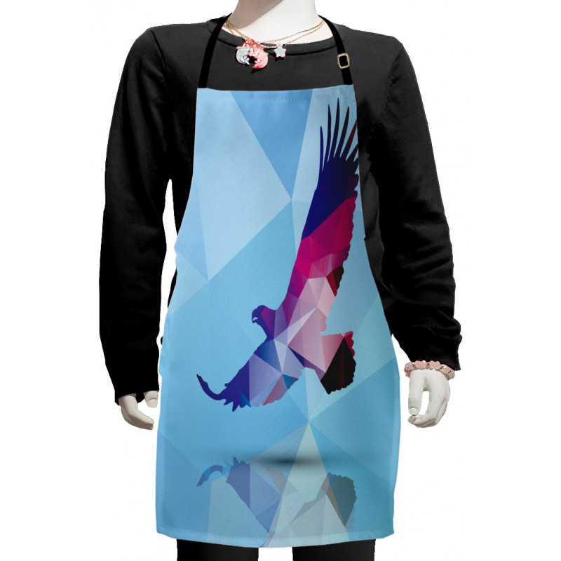 Polygonal Bird Design Kids Apron