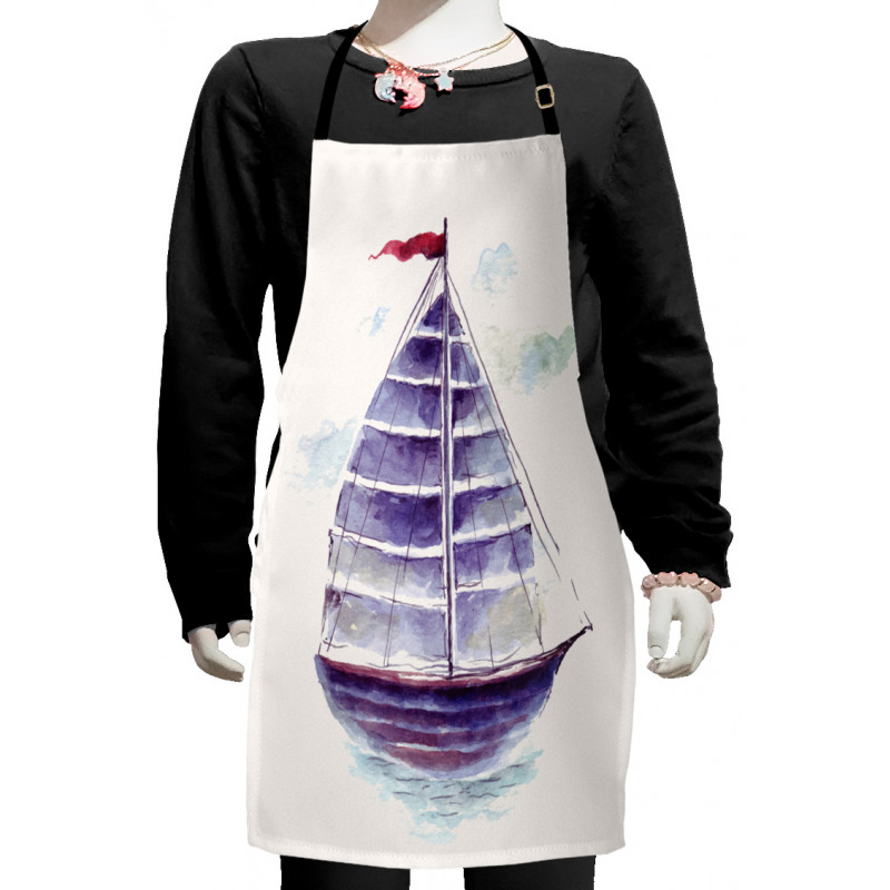 Retro Ship Antique Kids Apron